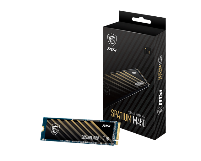 SPATIUM M450 PCIe 4.0 NVMe M.2 1TB V1  | MSI SSD - MSI e-Shop | Ufficiale MSI Italia