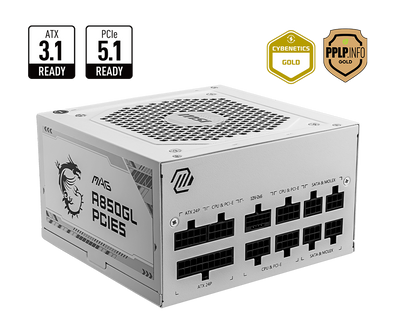 MAG A850GL PCIE5 WHITE | MSI Alimentatori