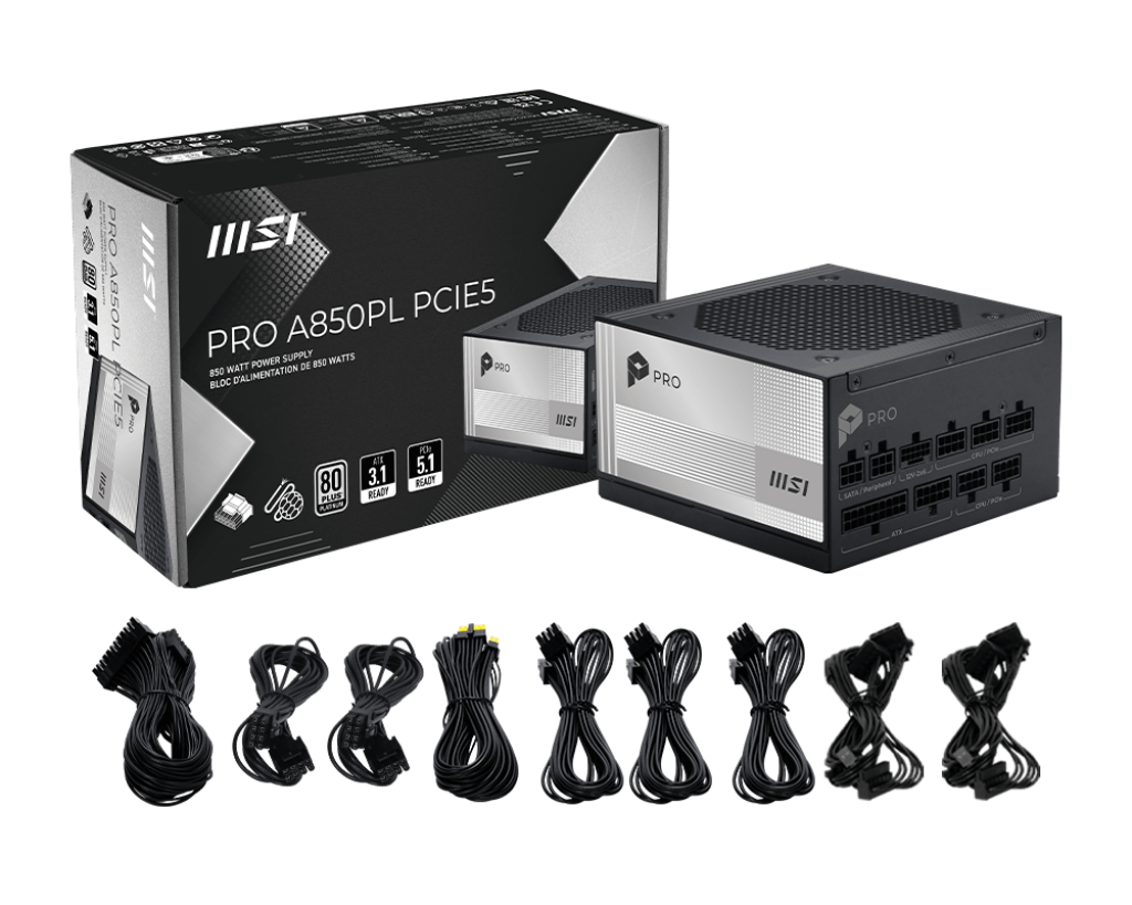PRO A850PL PCIE5 | MSI Alimentatori