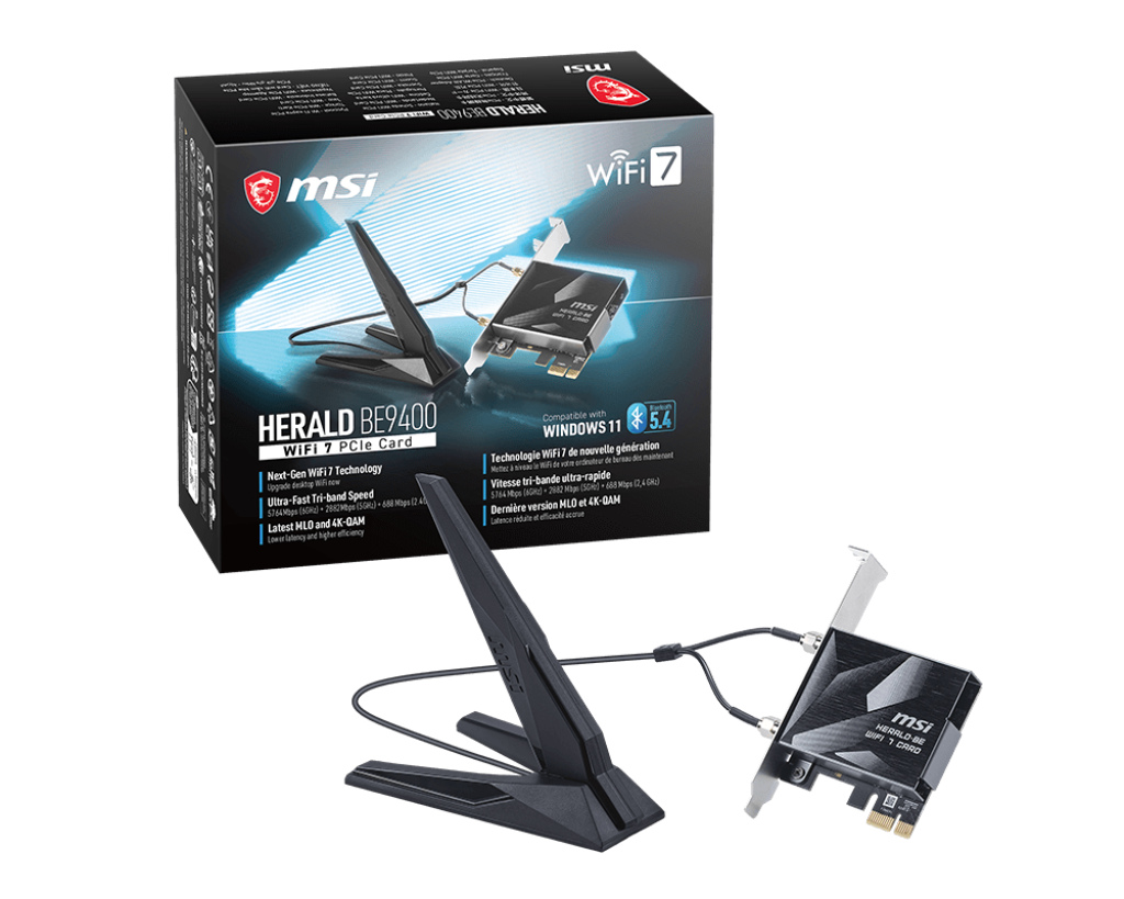 HERALD BE9400 WiFi 7 PCIe Card