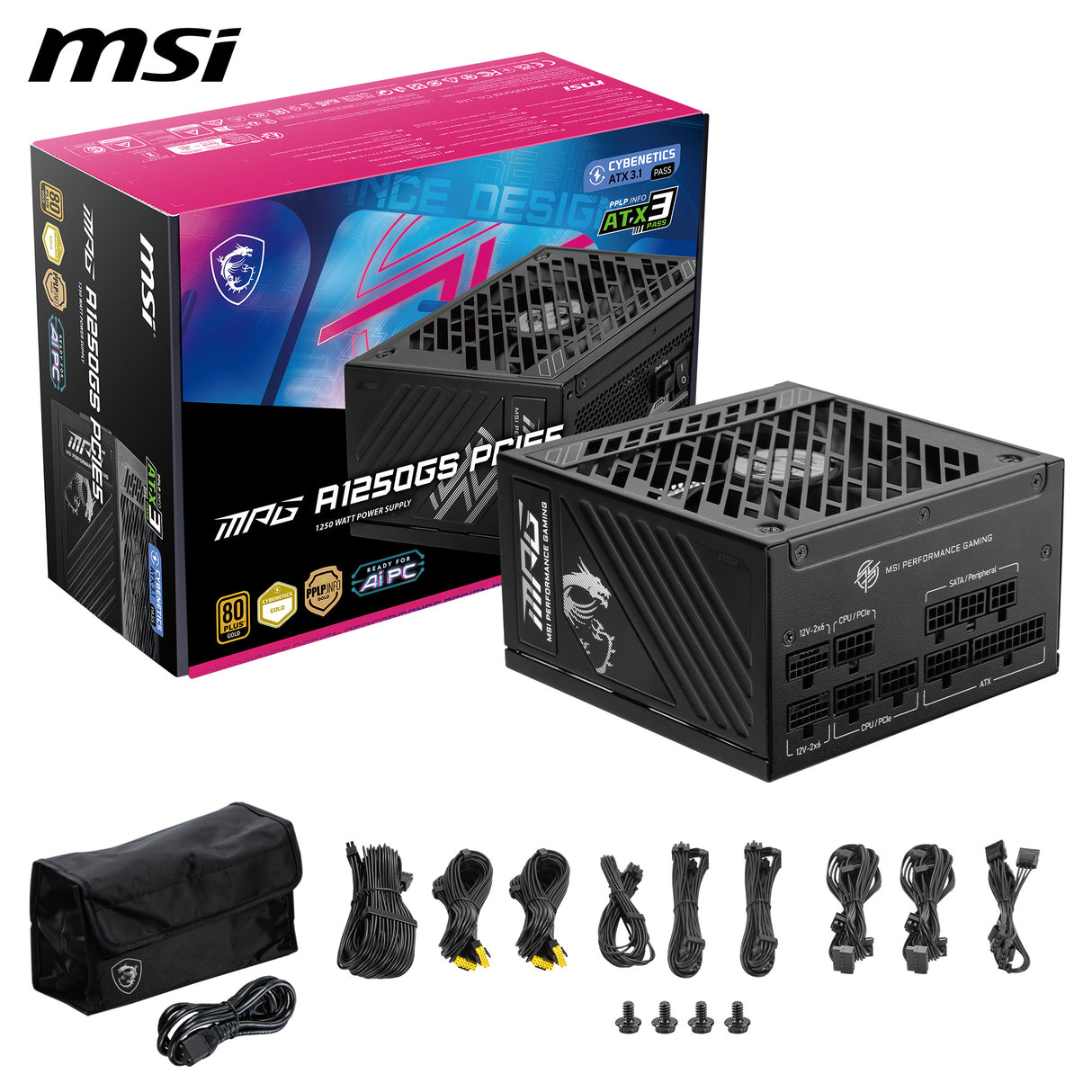 MPG A1250GS PCIE5 | MSI Alimentatori