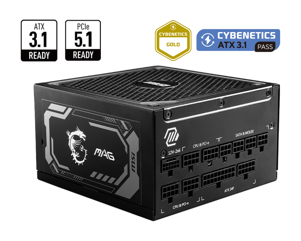 MAG A1250GL PCIE5 | MSI Alimentatori - MSI e-Shop | Ufficiale MSI Italia
