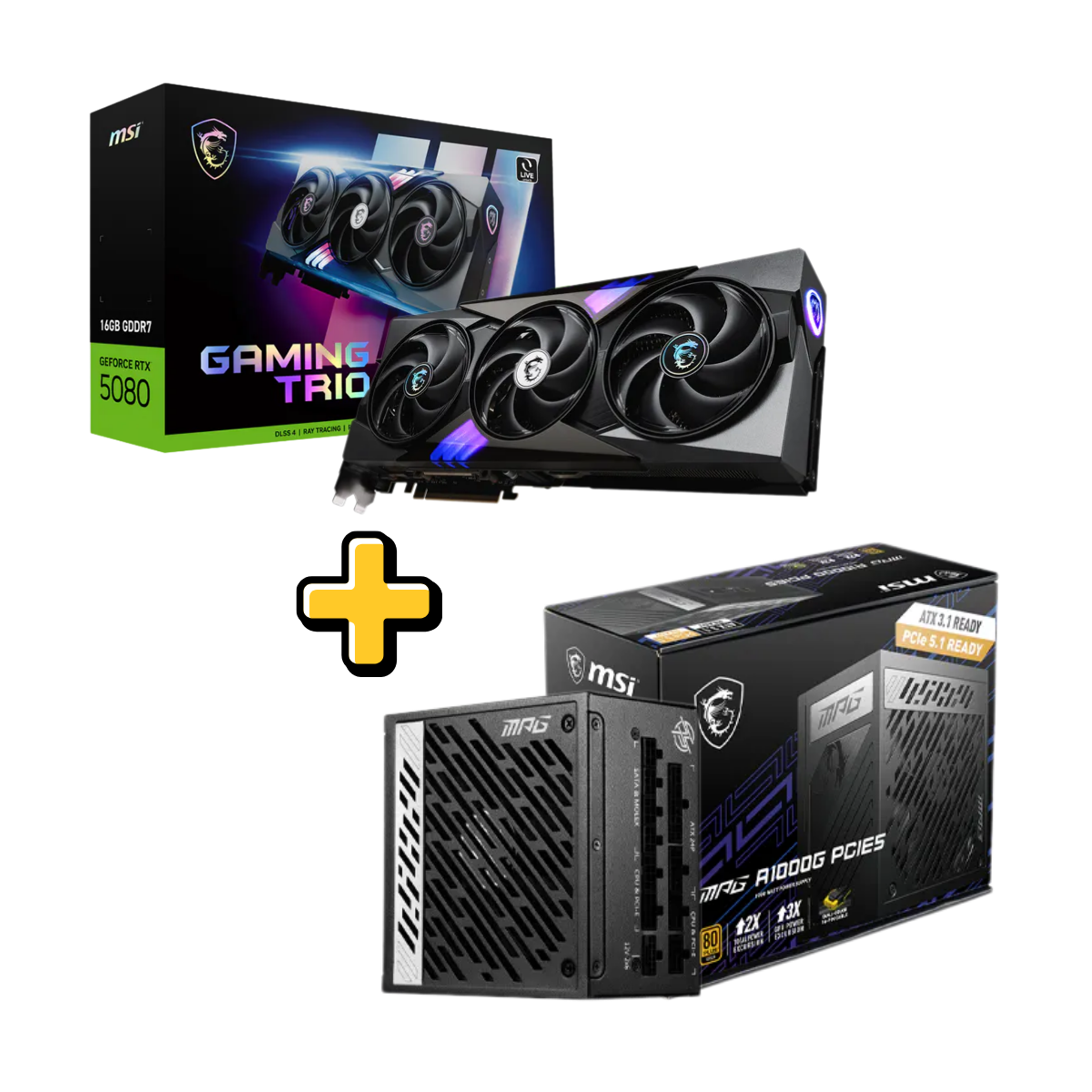 Bundle RTX 5080 16G GAMING TRIO + MPG A1000G