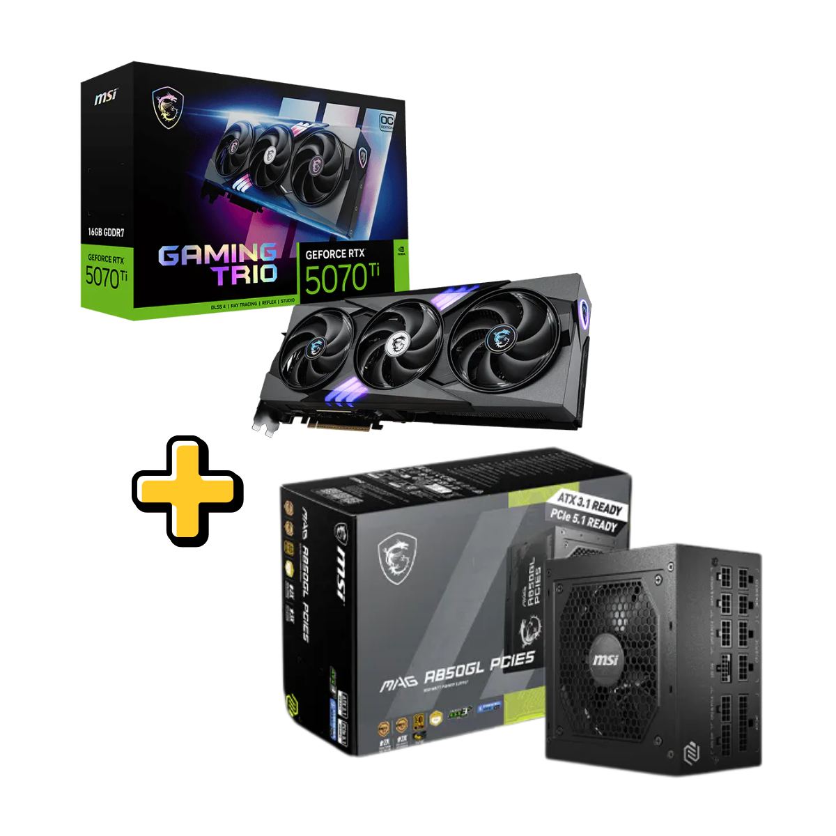 Bundle RTX 5070 Ti 16G GAMING TRIO OC + MAG A850GL PCIE5