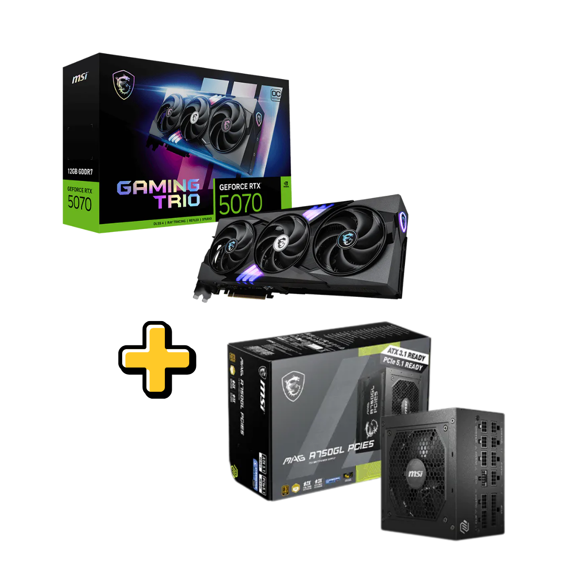 Bundle RTX 5070 12G GAMING TRIO OC + MAG A750GL PCIE5